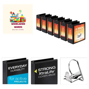 Economy 3-Ring Binders, 4", Slant-D Rings, Holds 835 Sheets, ClearVue Present... - Picture 1 of 7