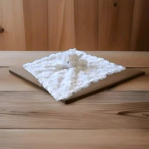 Carters weißes Lamm liebevolle Sicherheitsdecke Wirbel Satin Schnullerhalter Plüschtier - Bild 1 von 9