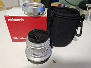 Pergear 35mm F1.4 Manual Focus Lens for Nikon Z Silver. Top Mint - Picture 1 of 4