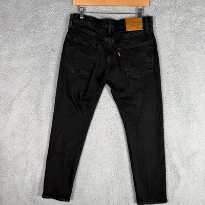 Levi’s Premium 502 Jeans Men’s 32x30 Black Denim Big E Red Tab - Image 1 of 4