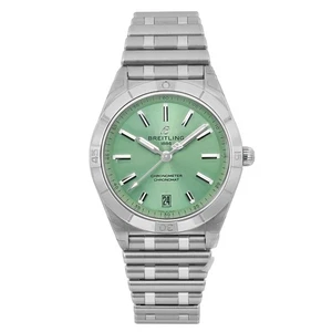 Breitling Chronomat 36 Mint Green Dial Steel Unisex Watch A10380101L1A1 - Picture 1 of 6