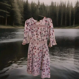 vintage Review Lady Elegance Dress In Light Pink Size 6 Very Cute 80s - Picture 1 of 8