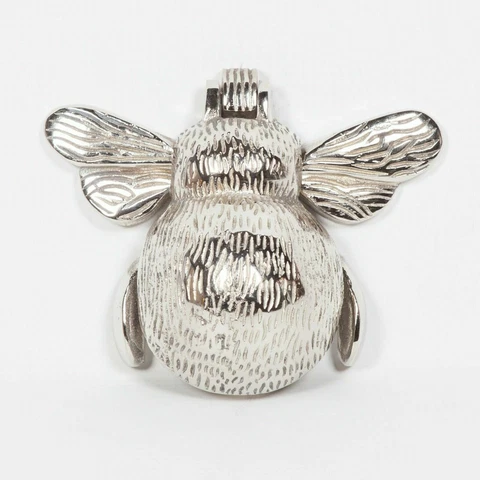 Classical Solid Brass Chrome Finish Queen Bumble Bee Door Knocker Country Style Cover