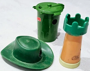 Vintage 3 pc LOT mixed plastic pencil sharpener KUM W Germany shape 1970's - Picture 1 of 23