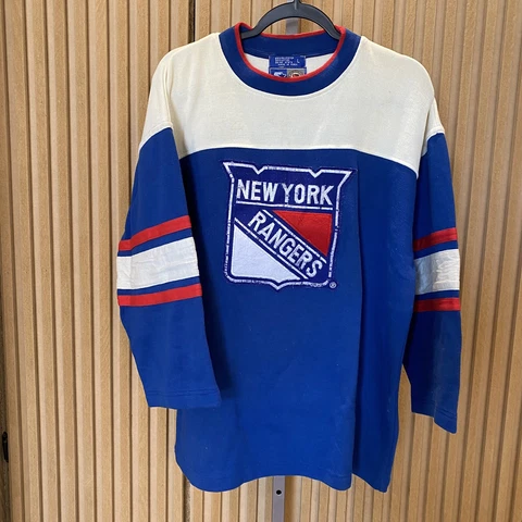 vintage New York Rangers Jersey Adult Large Blue NHL Embroidered Hockey Mens Cover