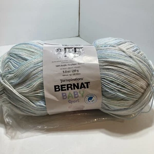Bernat 9.8 Oz Acrylic Baby Sport Yarn “Cool Blue” 1004 Yds Light 3 - Picture 1 of 4