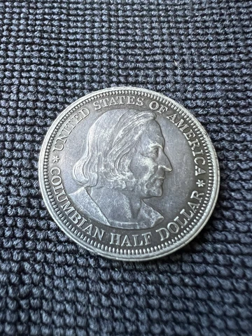 1892 Columbian Expo Commemorative Half Dollar - NICE COIN / Dark Toning Cover