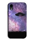 UFO Silhouette Phone Case Cover UFOs Aliens Alien Space Stars Night Sky i195