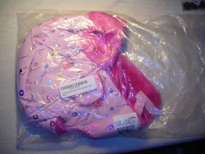N'Ice Caps Little Girls And Baby Fleece Lined Hat Pink metallic flowers print  - Picture 1 of 7