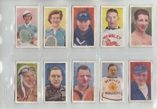 1939 R. J. HILL - CELEBRITIES OF SPORT (GOLDFLAKE NAME) - 17 CARDS