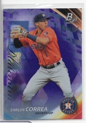 Carlos Correa Astros 2017 Topps Bowman Platinum 45 185/250 022321ATCD - Image 1 of 2