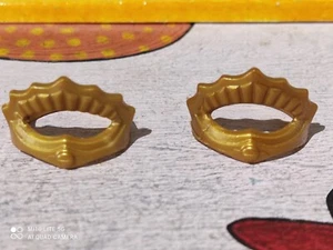 PLAYMOBIL X2 CORONAS DORADAS NIÑAS PRINCESA PRINCESAS DIADEMAS AROS CORONA NIÑA - Imagen 1 de 1