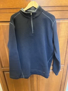 Mens Charles River Apparel Crosswind Quarter Zip Sweatshirt Sz XL Navy Blue - Picture 1 of 4