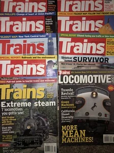 Trains 2007 Magazine 9 Issues Jan Feb March Apr May June July Aug Locomotive Edi - Picture 1 of 6