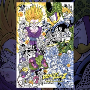 Dragon Ball Z Cell Saga Screenprint Poster Kevin Chin Anime Manga Goku Cell - Picture 1 of 1