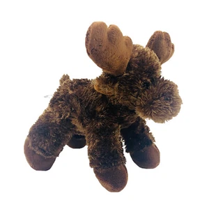 AURORA Moose 7" Plush Toy Stuffed Animal Brown Flopsie Bean Bag - Picture 1 of 12