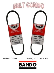 MITSUBISHI V6 3.8L GALANT 04-09 ECLIPSE 06-11 ++ 2 Pcs BANDO BELT SET ALT/AC/PS - Picture 1 of 6