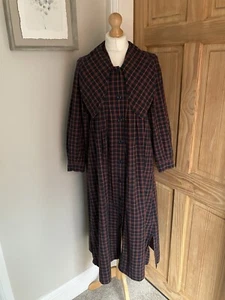 Toast Size UK 8 Dress Checked Oversized Collar Tie Neck Pockets Lagenlook - Picture 1 of 10