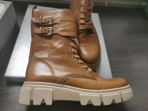Gabor Stiefelette Kombat Boots Neu Caramel Leder 38,5 - Bild 1 von 7