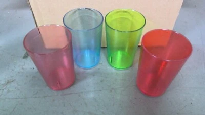 4 COLORS - 48 Pack Restaurant Grade 4oz Plastic Cup  Drinking Glasses  FREE SHIP - Image 1 of 4