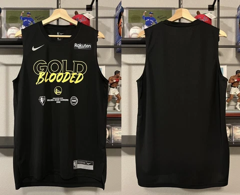 Golden State Warriors Team-Issued 2022 Playoffs Pregame Warmup Shooting Shirt L Cover