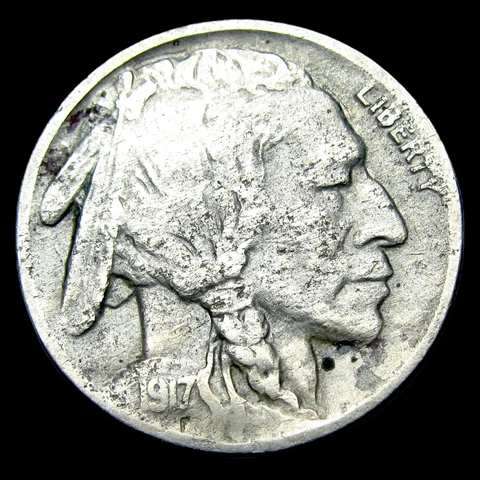 1917-D Buffalo Nickel  ---- Nice Details Damage Coin ---- #UU492 Cover