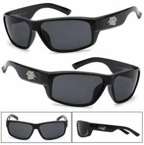 Gafas de sol Locs para hombre rectangulares hardcore ganster cholo motociclista envolvente UV400 - Imagen 1 de 4