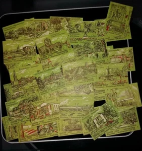 36 Zeichnungen von Düsseldorf, Reklamebilder von Zündholzschachteln (grün) - Bild 1 von 1