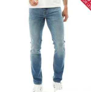 French Connection Mens Slim Fit Denim Jeans IND55 Stonewash W36 L32 - Picture 1 of 9