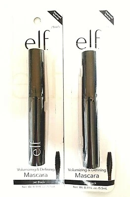 2X e.l.f. Mascara Duo ● Jet Black ● Volumizing + Defining ● Cruelty-Free ● New - Image 1 of 3