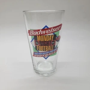 Vintage Budweiser ABC Monday Night Football Pint Beer Glass Hank Williams Jr. - Picture 1 of 7