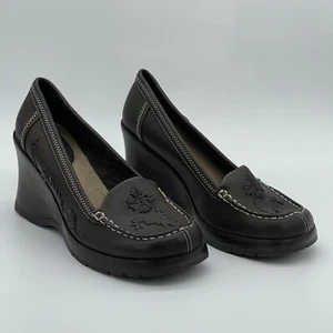 So Womens Vintage 90s Y2K Chunky Platform Wedge Slip On Loafers Size 7.5 EUC - Picture 1 of 8