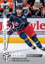 2023-24 UD NHL Game Dated Moments Rookie Debut Adam Fantilli #4 - Epack only