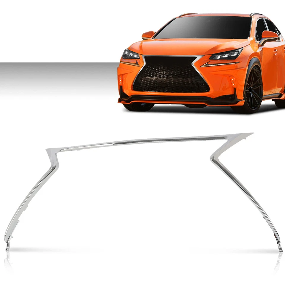 Fit For 2015-2017 Lexus NX200t NX300h F Sport Front Bumper Grille Trim Chrome - Image 1 of 4