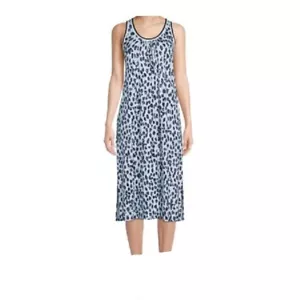 Ladies Plus Nightgown Long Blue Animal Print Size 3X (22W-24W) New - Picture 1 of 1
