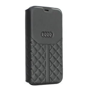 Audi iPhone 12 mini Q8 Serie Genuine Leather Ledertasche Book Case Schwarz - Bild 1 von 3