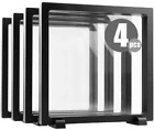 WISHDIAM 4 Pack 3D Floating Display Case 7X7X0.8” Floating Coin Display Frame fo