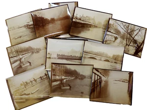 Lot photos anciennes albuminées. Paris, crue de la Seine, inondation 1910 - Picture 1 of 5