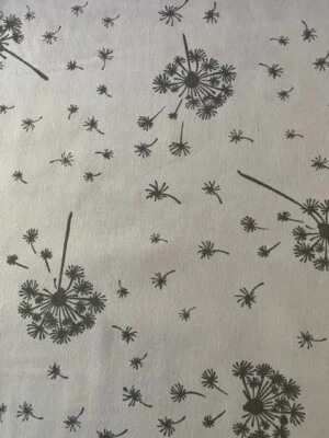 Baumwollstoff Pusteblume 1,5-8,5 cm weiß-grau Öko-Tex ab 50x160cm m/9,80 € - Bild 1 von 2
