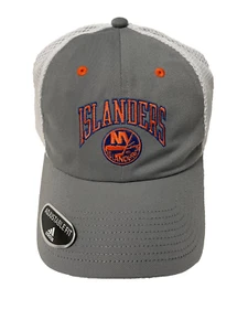 New York Islanders Trucker Hat Mens Adjustable Snapback adidas Grey - Picture 1 of 3