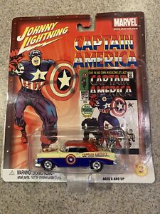 Johnny Lightning Captain America #100 '56 Chevy Convertible Diecast 1/64 Sealed