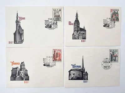 FDC Envelopes Historical Architectural Monuments Baltics USSR Special Cancelled - Image 1 of 4