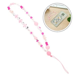 2 Pcs Imitation Pearl Mobile Phone Lanyard Chain Strap Beaded Hanging - Afbeelding 1 van 12