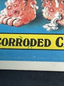 1985 Garbage Pail Kids Series 1 - 19a Corroded Carl - Green Squiggles ERROR Hole - Bild 1 von 3