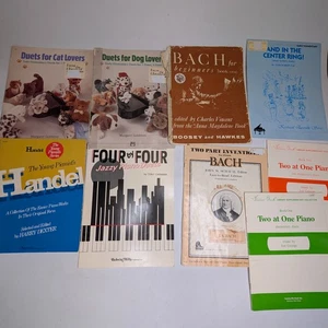 MIXED LOT Piano Duet Sheet Music Books Classical Jazz Fun Pet Themes Set - Picture 1 of 4
