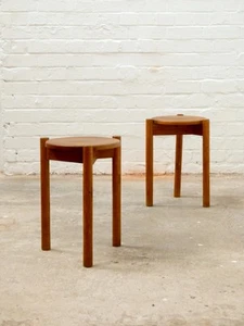 Pair of 1960s stools Ilmari Tapiovaara, 1950s vintage midcentury modernist - Picture 1 of 9