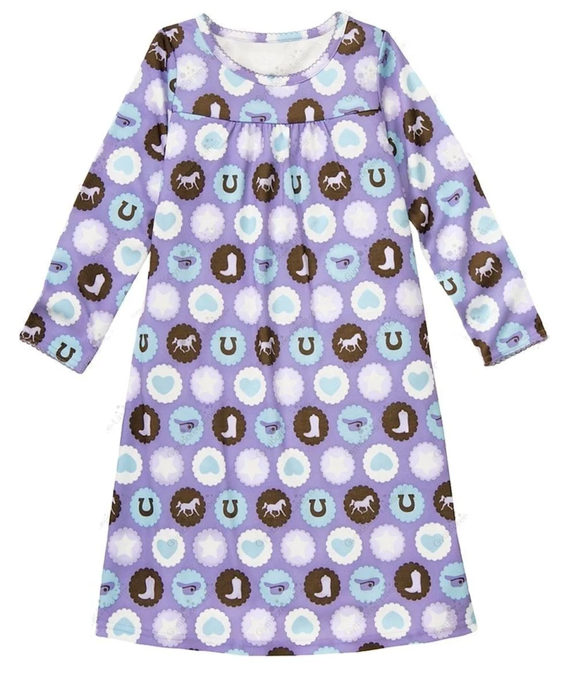 Gymboree Cowgirls at Heart Western Pajama Nightgown, Gown, Size 7/8 - Image 1 of 1