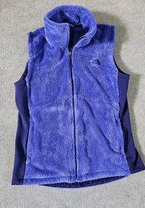 The North Face Vest Women Size L Osito Fleece Full Zip Purple Outdoors Pockets - Picture 1 of 6