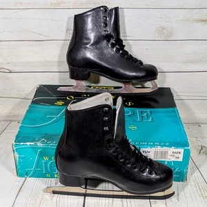 Women's Figure Skates UK5 Black Elite Competition Standard ICE International - Picture 1 of 9