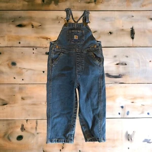 Mono vaquero azul unisex Carhartt talla 24 meses entrepierna a presión bebé - Imagen 1 de 6